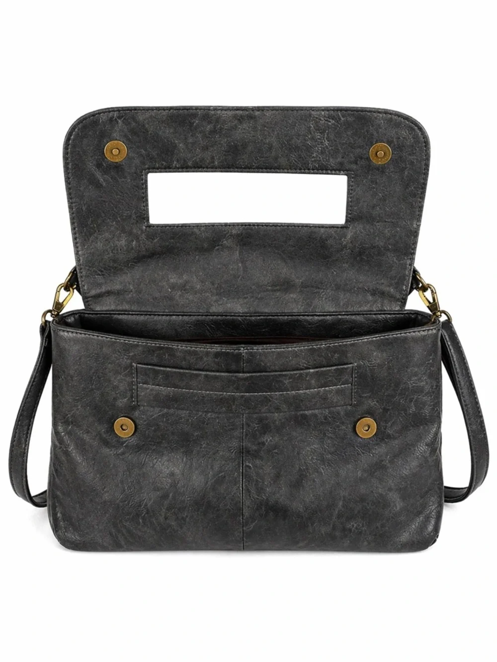 Charcoal Distressed Crossbody / Shoulder Bag sachet NEW
